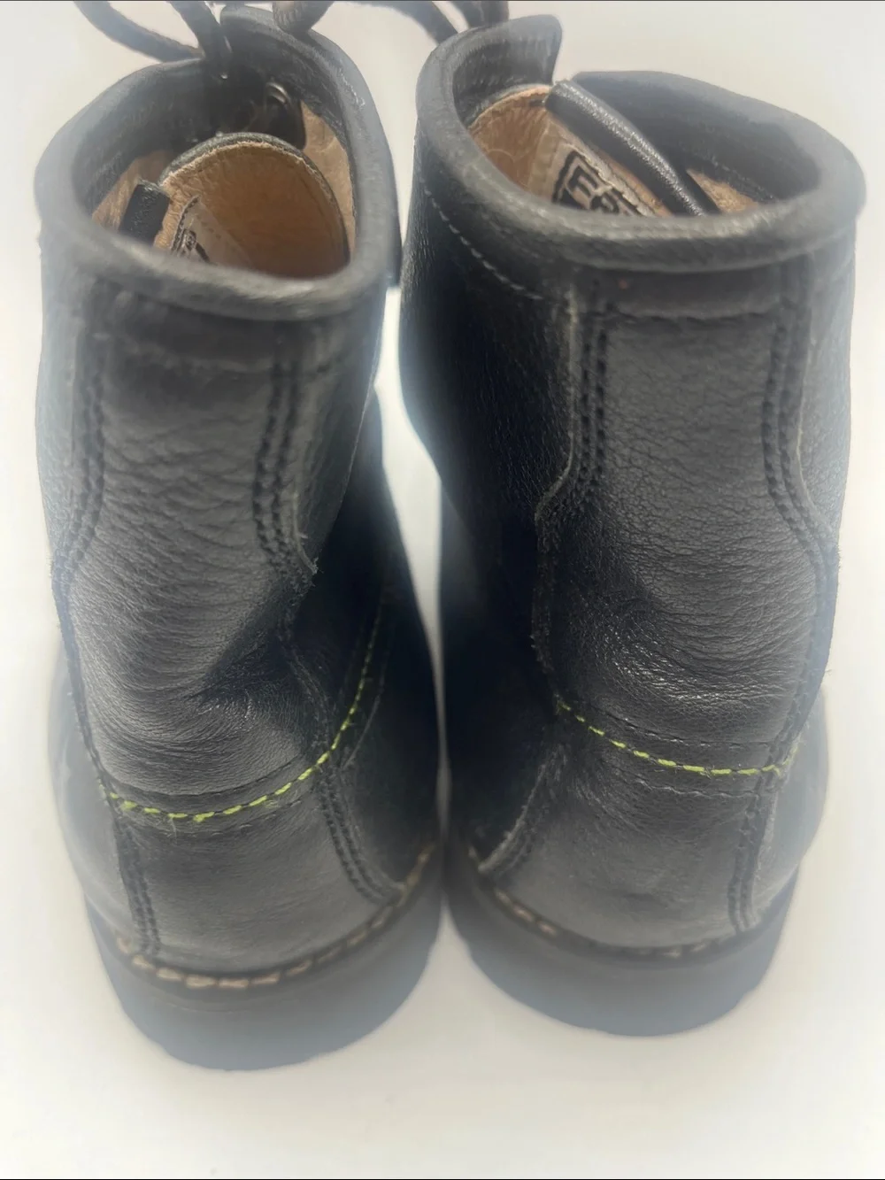 Frye Black Leather Kids Lace-Up Chukka  Boots
